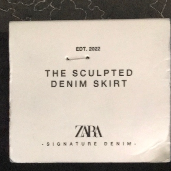 ZARA | The Sculpted Denim Skirt | Black - Picture 15 of 15